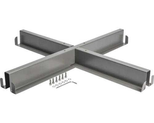 Ständerkreuz für 8 Platten und Schrauben