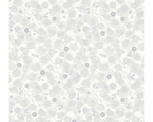 Papier peint intissé 39111-1 Metropolitan Stories 3 floral blanc Papier peint à motif de feuilles et de fleurs