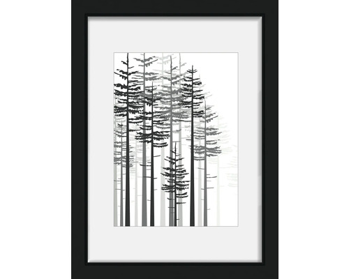 Gerahmtes Bild mit einem Waldmotiv
