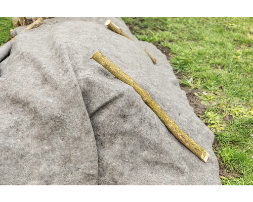 Voile d''hivernage avec des morceaux de bois