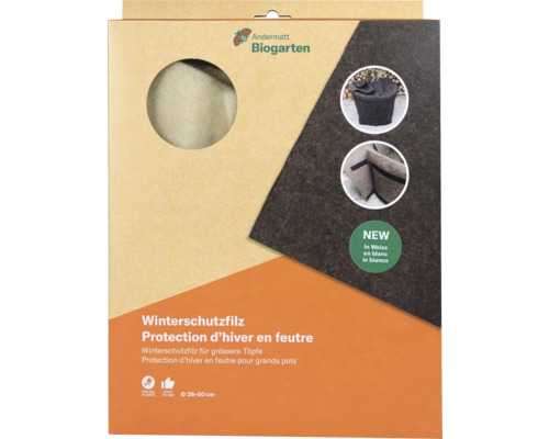 Feutre de protection hivernale Andermatt Biogarten pour pots, diamètre 38 à 50 cm