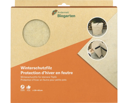 Andermatt Biogarten Winterschutzfilz für kleinere Töpfe, 30-40 cm