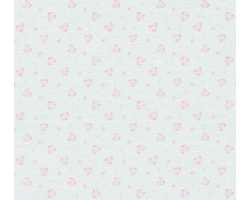 Papier peint intissé 39067-1 Maison Charme Shabby Chic motif de roses bleu