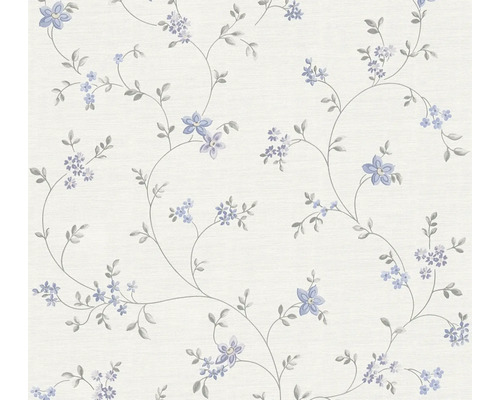 Papier peint intissé 39071-3 Maison Charme bordure de fleurs crème-bleu