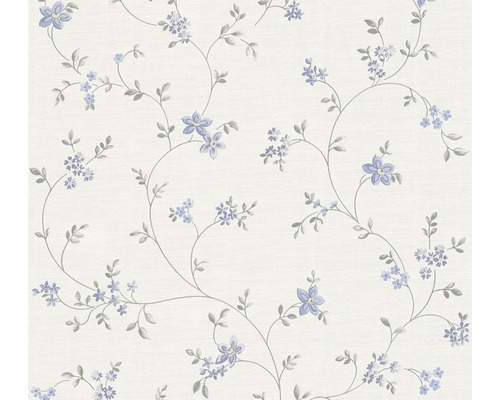 Vliestapete 39071-3 Maison Charme Blumenranke Creme-Blau