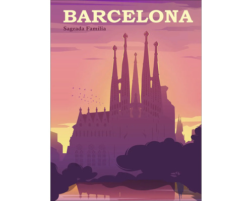 Leinwandbild Barcelona 57x77 cm