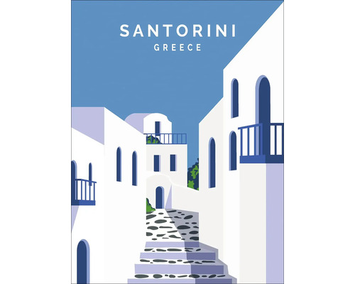 Leinwandbild Santorini 57x77 cm