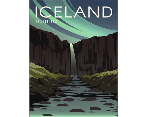 Leinwandbild Iceland 57x77 cm