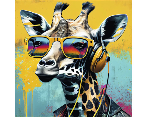Tableau sur toile Animals With Headphones II 27x27 cm Tableau sur toile Animals With Headphones II 27x27 cm