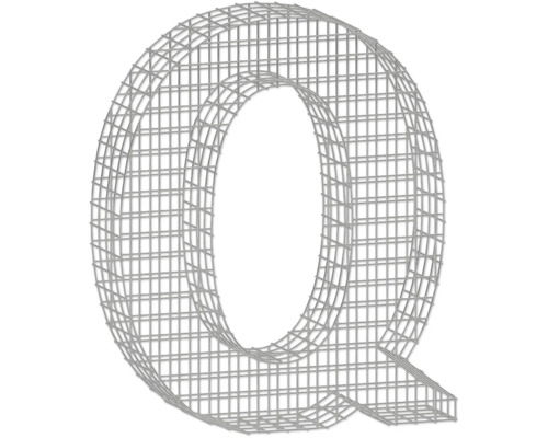 Gitterform bellissa Buchstabengabione Q 85 x 21 x 100 cm