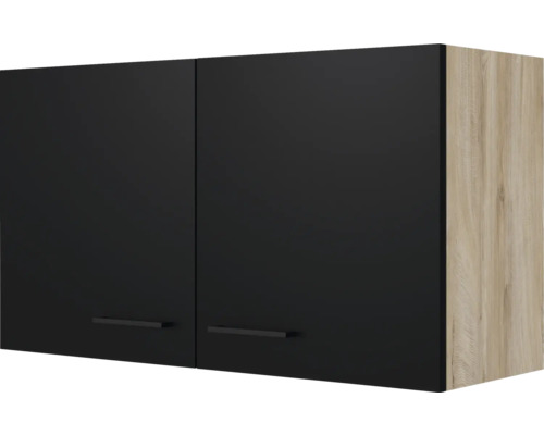 Hängeschrank Flex Well Capri BxTxH 100x32x54.8 cm schwarz/endgrain oak