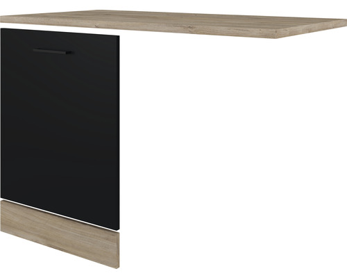 Geschirrspülerblende inkl. Sockelleiste und Arbeitsplatte Flex Well Capri BxTxH 110x60x85 cm schwarz/endgrain oak