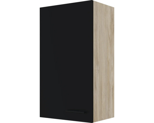 Hängeschrank Flex Well Capri BxTxH 50x32x89 cm schwarz/endgrain oak