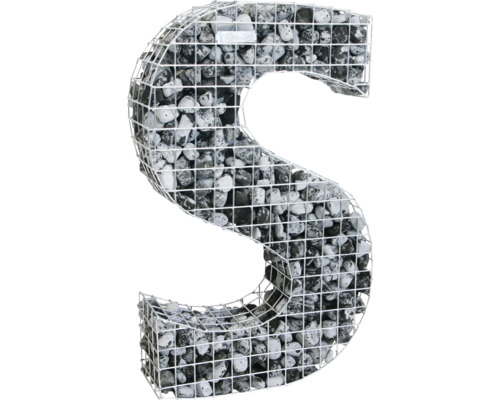 Forme de grille bellissa gabion lettre S 61,5 x 21 x 100 cm