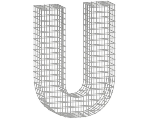 Forme de grille bellissa gabion lettre U 72 x 21 x 100 cm
