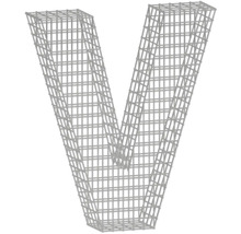 Forme de grille bellissa gabion lettre V 85 x 21 x 100 cm