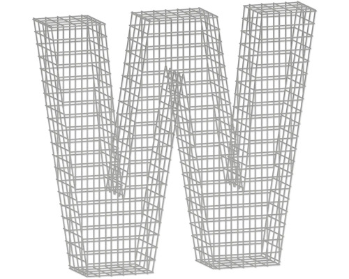 Forme de grille bellissa gabion lettre W 120 x 21 x 100 cm