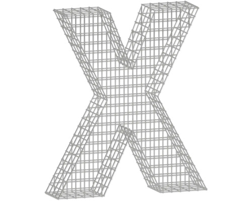 Forme de grille bellissa gabion lettre X 85 x 21 x 100 cm