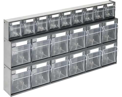 Klarsichtmagazin Industrial Set 60 x 30,3 x 7,5 cm anthrazit Klarsichtmagazin Industrial Set 60 x 30,3 x 7,5 cm anthrazit