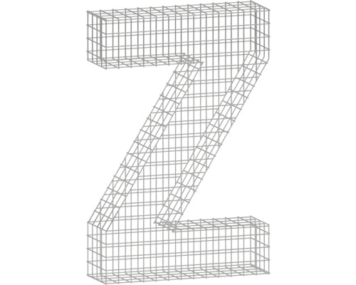 Forme de grille bellissa gabion lettre Z 65 x 21 x 100 cm