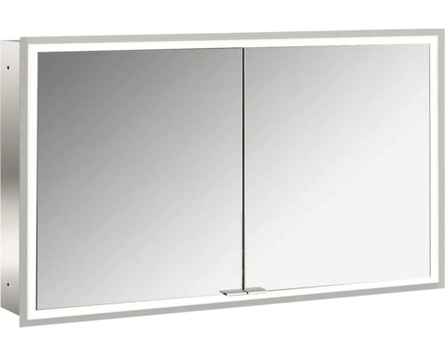 Armoire de toilette à LED Emco Prime 120 cm 2 portes encastrée