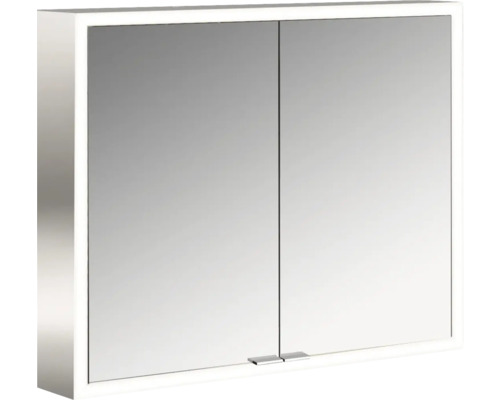 Armoire de toilette à LED Emco Prime 80 cm 2 portes en saillie