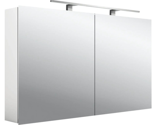 Armoire de toilette à LED Emco Mee 120 cm 2 portes en saillie