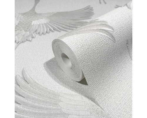 Rouleau de papier peint avec motif de grue