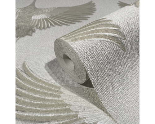 Rouleau de papier peint avec motif de grue