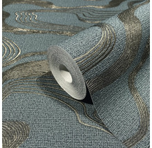 Rouleau de papier peint avec motif de vagues abstraites