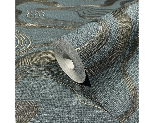 Rouleau de papier peint avec motif de vagues abstraites