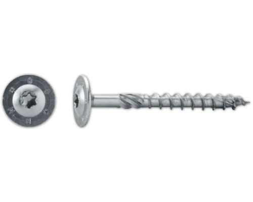 JD Plus Konstruktionsschraube Tellerkopf mit I-Stern 8 x 80 mm galvanisch verzinkt 50 Stück