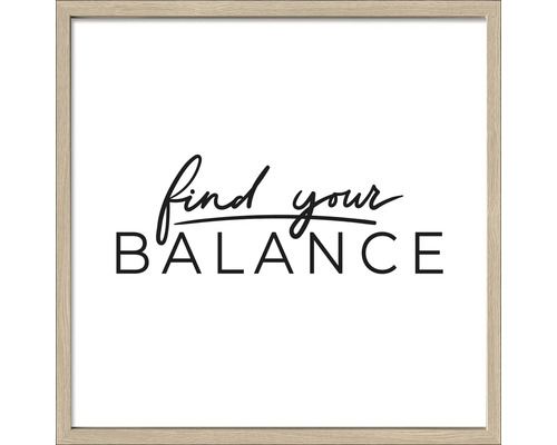 Gerahmtes Bild Find your Balance 28x28 cm