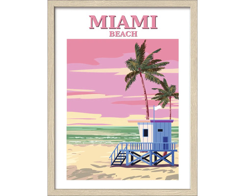 Gerahmtes Bild Miami 33x43 cm