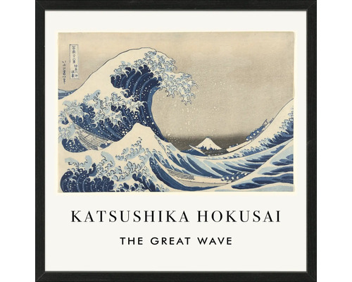 Gerahmtes Bild Hokusai The Great Wave 53x53 cm