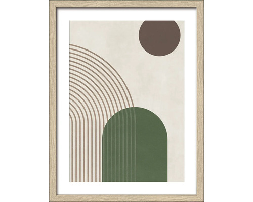 Tableau encadré Geometrical Green Art I 33x43 cm