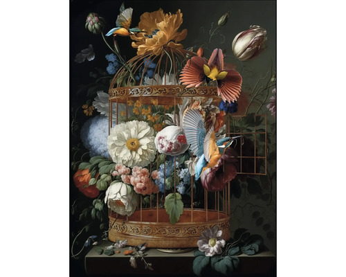 Tableau en verre Birds And Flowers 60x80 cm