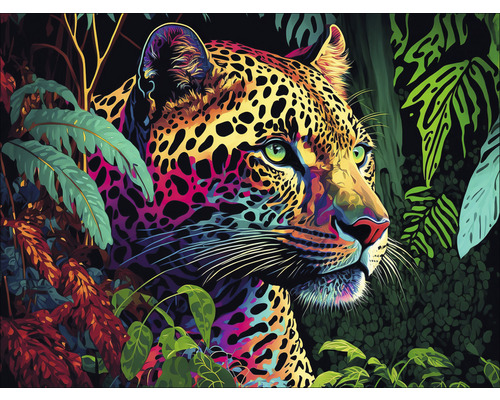 Tableau en verre Jaguar In The Jungle II 80x60 cm