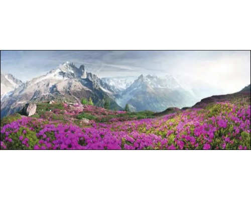 Glasbild Mountain Landscape II 125x50 cm