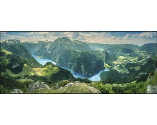 Tableau en verre Mountain Landscape I 80x30 cm