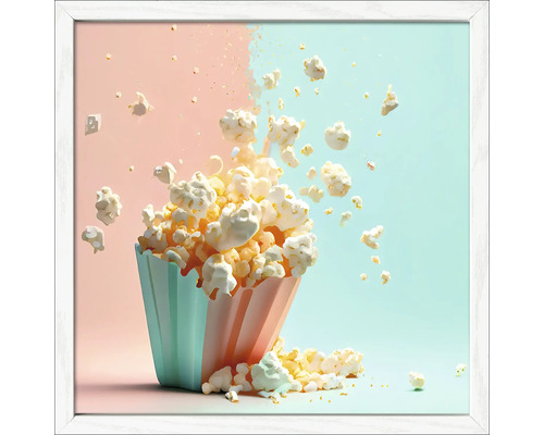 Tableau encadré Popcorn 33x33 cm