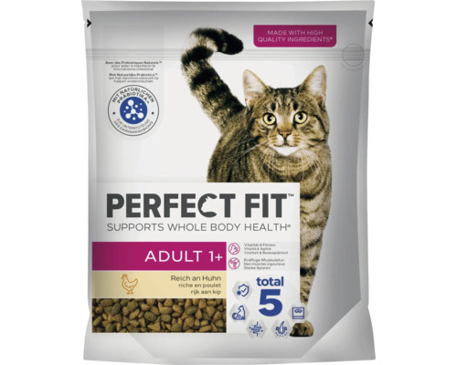 Katzenfutter trocken Perfect Fit Adult 1+ Huhn 750 g Perfect Fit Trockenfutter für ausgewachsene Katzen mit Huhn