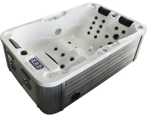 Whirlpool mit Steuerungselementen und mehreren Düsen