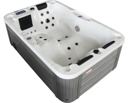Whirlpool mit Düsen und Bedienelementen