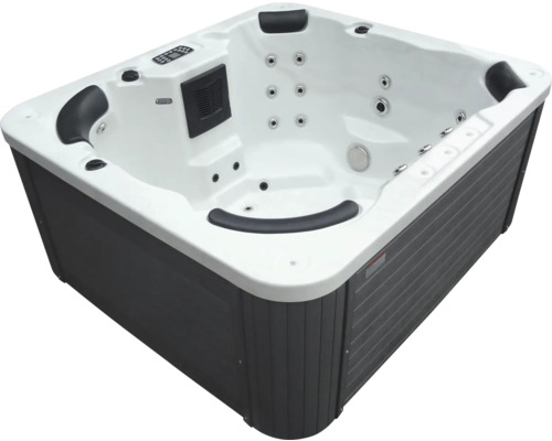 Quadratischer Whirlpool mit Düsen und Kopfstützen