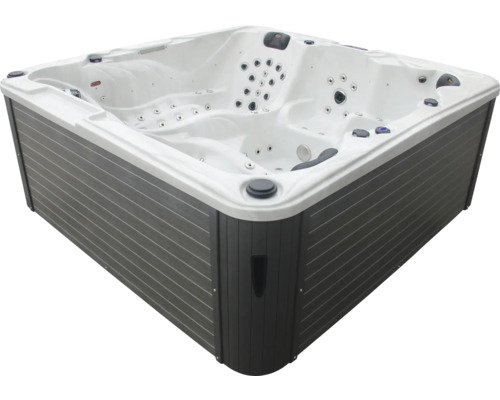 Whirlpool mit Düsen und grauer Verkleidung