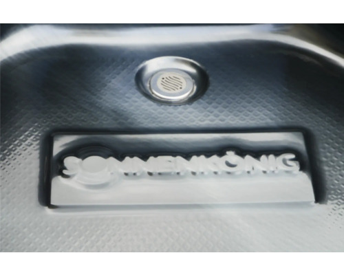 Sonnenkönig Logo im Inneren eines Spülbeckens