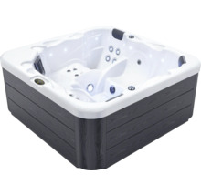 Quadratischer Whirlpool mit Düsen und Verkleidung