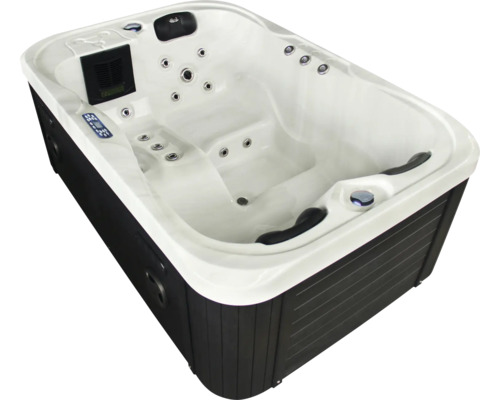 Jacuzzi avec jets, commandes et sièges