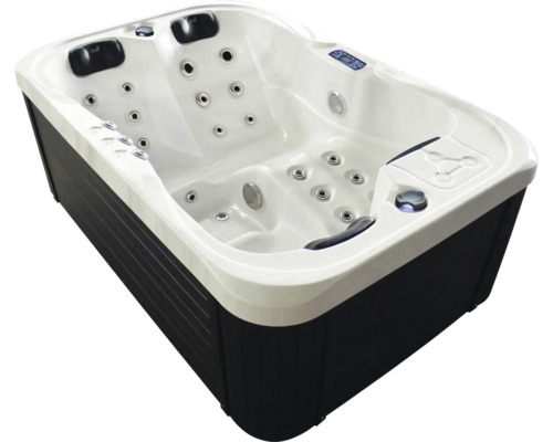 Jacuzzi rectangulaire avec jets et commandes